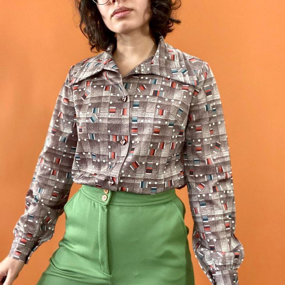 Vintage Patterned Blouse